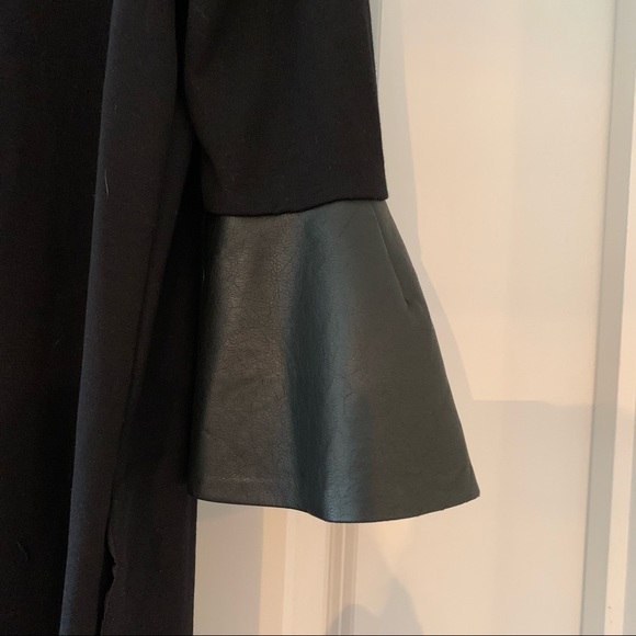 💞3 for $50💞BCBGMAXAZRIA black dress with faux leather sleeve  size medium - Picture 7 of 12